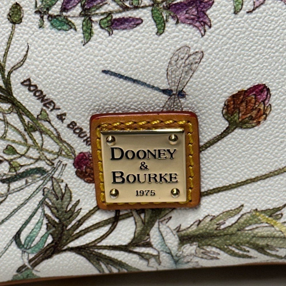 Dooney & Bourke Floral Leather Shoulder Bag + D & B Dusty - Picture 3 of 11